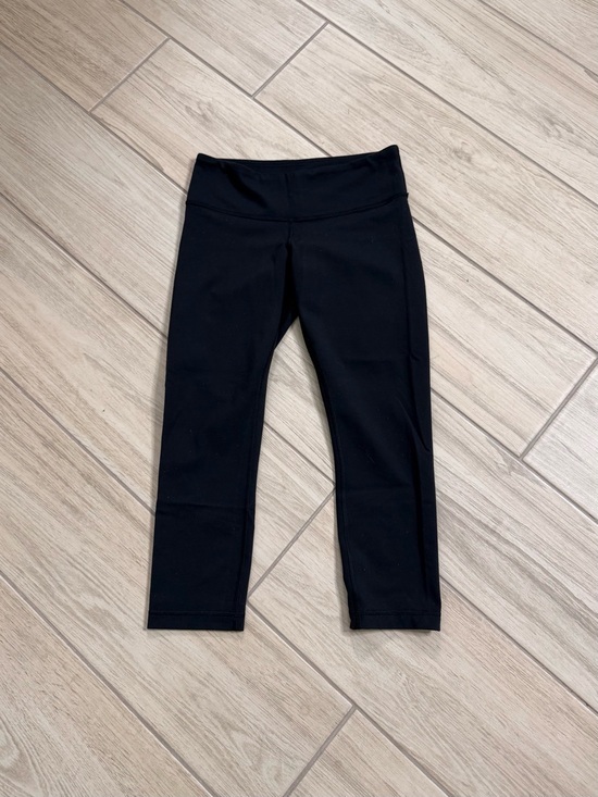 Lululemon Pants - Lululemon Wunder Under Crop 21 High Rise Black Leggings Size 6 Womens